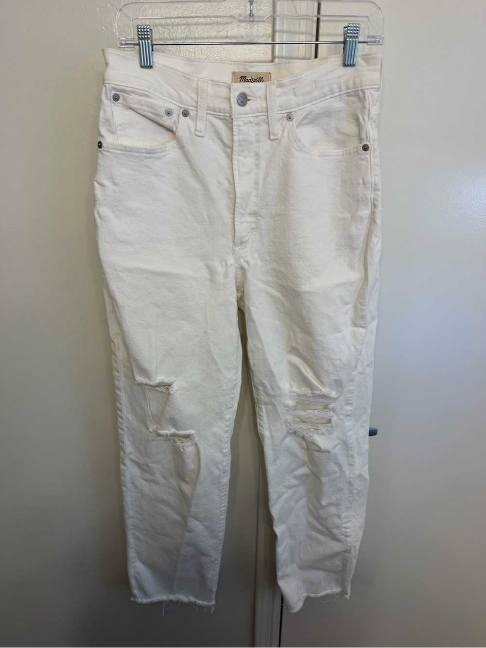 Madewell The Perfect Vintage Straight Jeans White Size 28